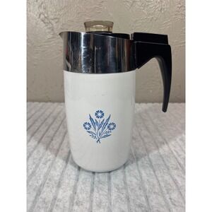 Corning Ware Blue Cornflower Percolator 10 Cup coffee pot E-1210 NO CORD